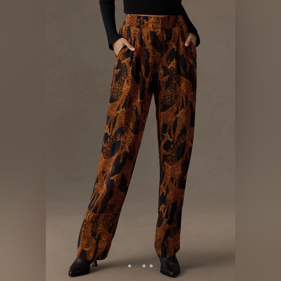 EUC Anthropologie Farm Rio Giraffes Printed Pants // Size L - Picture 3 of 4
